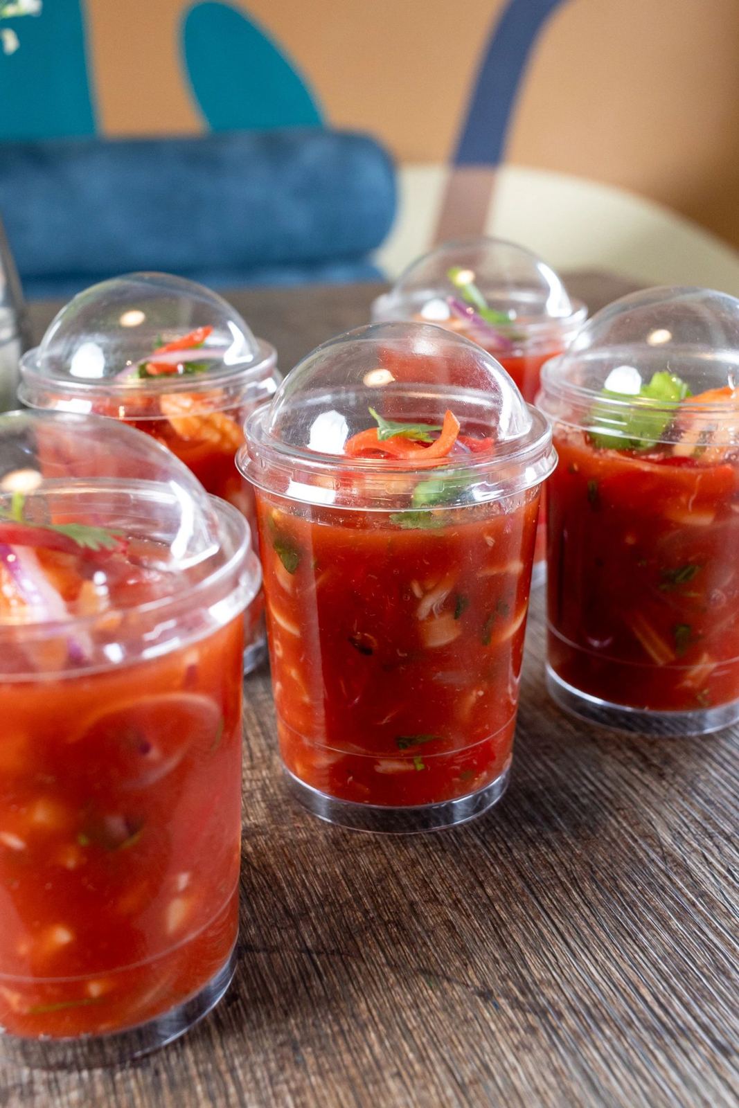 Shots de gazpacho